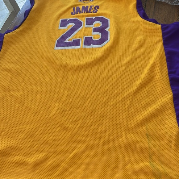 Lebron James #23 Los Angeles Lakers Jersey by NBA TX3 Cool Size 2XL w/ FLAWS - Picture 5 of 15
